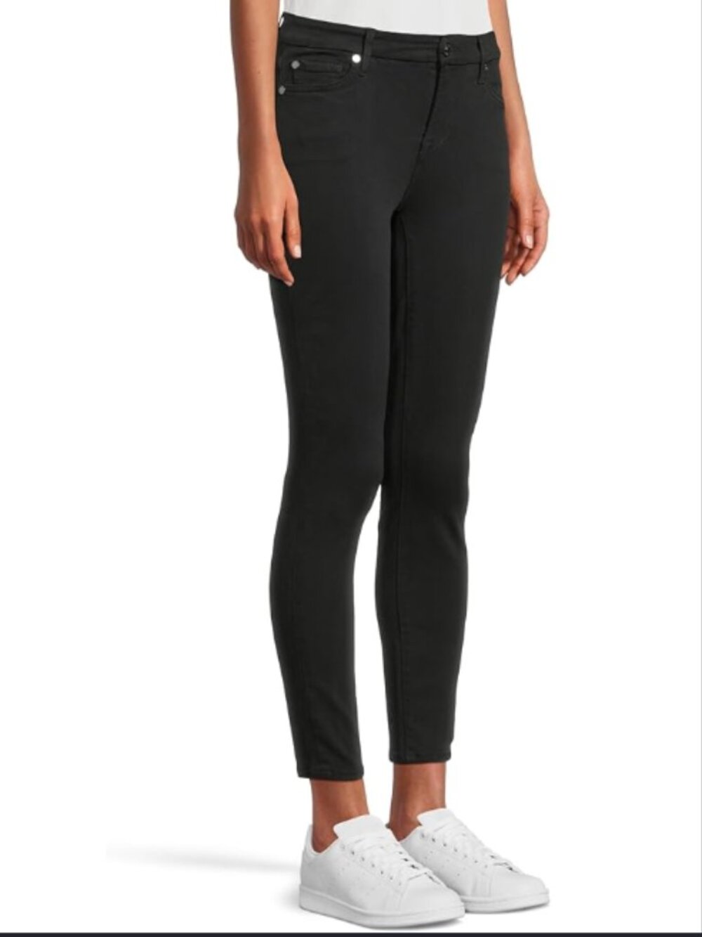 NWT - 7 for All Mankind - The Ankle Skinny in Slim Illusion Black (size 27)